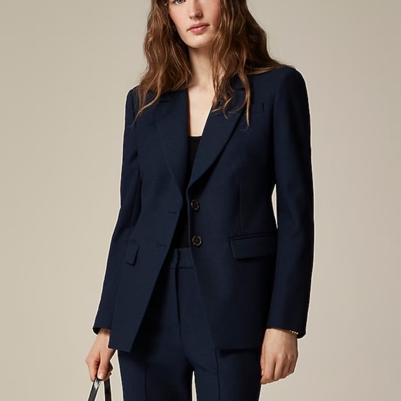 J. Crew Jackets & Blazers - J. Crew Madelyn blazer in four-season stretch Size 6 Navy Blue